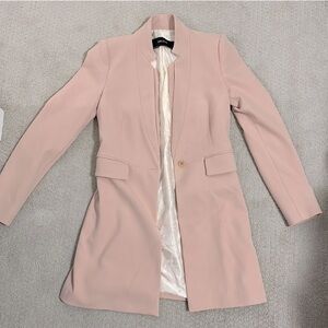 Blush Long Blazer Coat